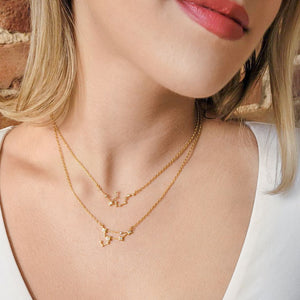 Zodiac Constellation Pendant (Leo) - Gold